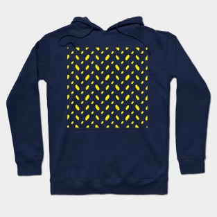 Yellow abstract vector shapes over turquoise Hoodie